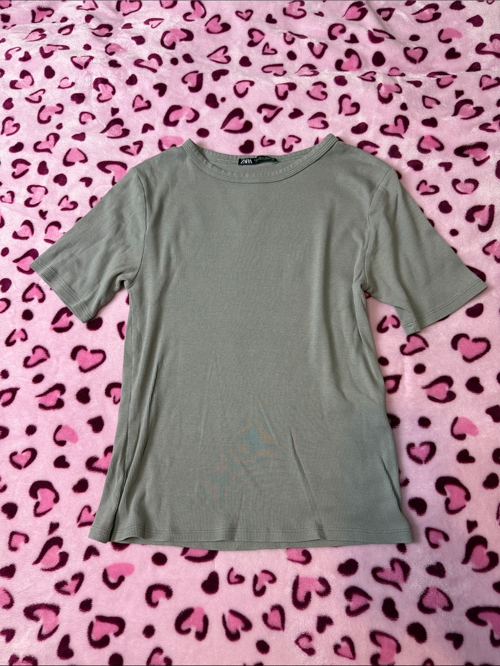 Zara Grey Short Sleeve Crew Tee